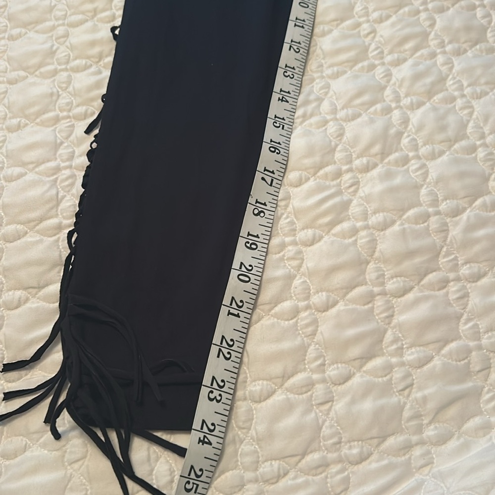 New with tags Nordstrom Top Shop Black Fringe Leggings - Picture 14 of 15